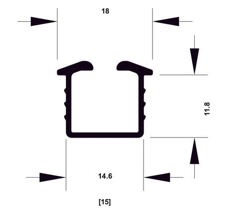 Ray trượt - Phụ kiện cho cửa trượt Hafele SLIDO F-LINE18 50A