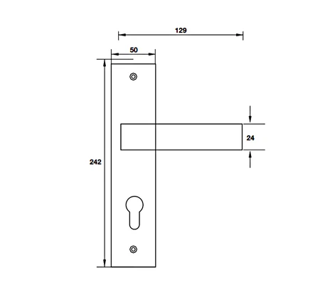 Tay nắm gạt đế dài Hafele - Hình chữ nhật