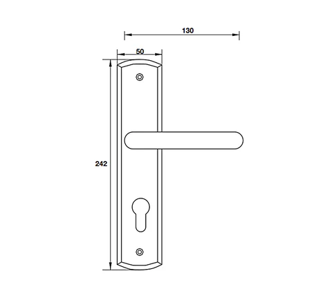 Tay nắm gạt đế dài Hafele - Hình Oval