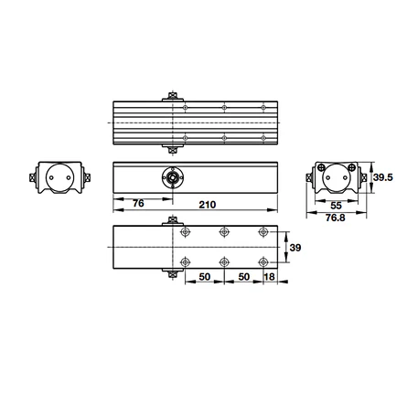 Thiết bị đóng cửa tự động Hafele EN2-5 - lắp nổi