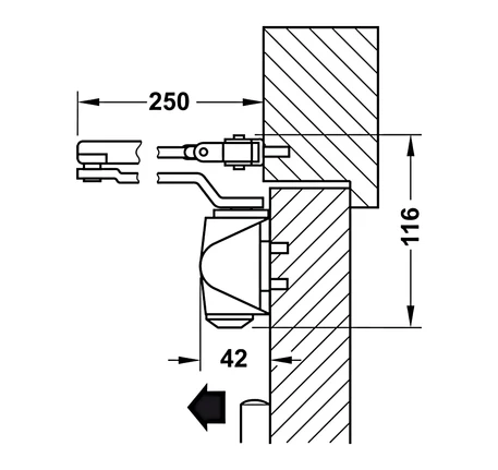 Thiết bị đóng tự động lắp nổi Hafele - DCL110