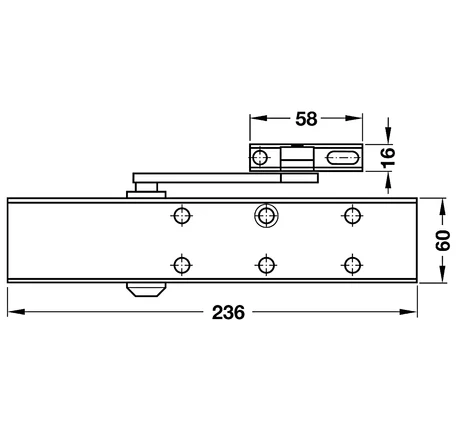 Thiết bị đóng cửa tự động lắp nổi Hafele - DCL51