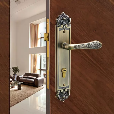 Khóa tay gạt cổ điển màu Rêu dành cho cửa chính 71k731 BAB