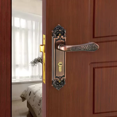 Khóa tay gạt cổ điển màu Nâu dành cho cửa phòng 58k731 AC