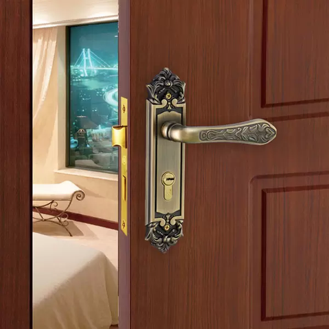 Khóa tay gạt cổ điển màu Rêu dành cho cửa phòng 58k731 BAB