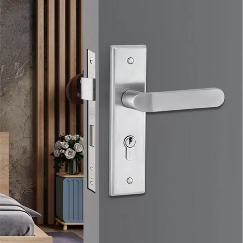 Khóa tay gạt inox dày 2mm cửa phòng 200mm PI-91737