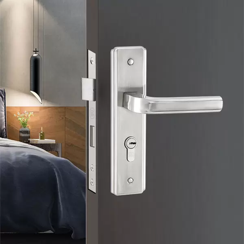 Khóa tay gạt inox dày 1.5mm cửa phòng 200mm M39