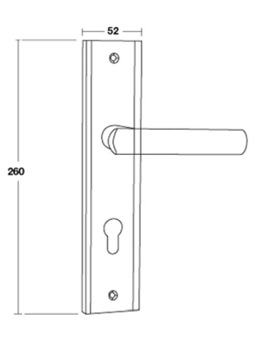 Khóa Tay Gạt Inox 304 dày 1.5mm PA