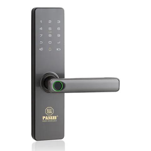 Khóa vân tay cửa gỗ PASINI PS01VG50 màu xám