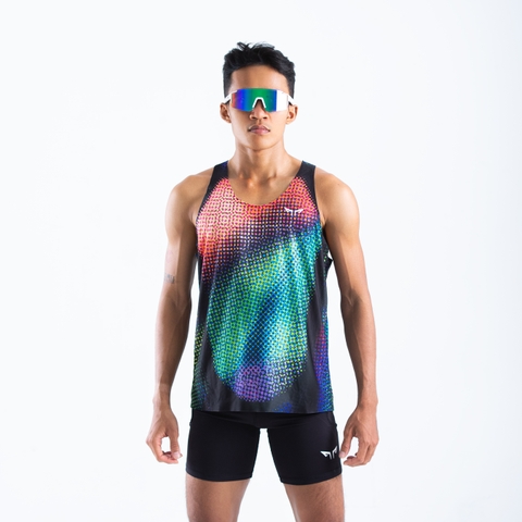 Áo Singlet Chạy Bộ Nam Premium Wolf Active Luminary W276, Công nghệ Seamless & Flatlock