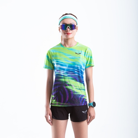 Áo Thun Chạy Bộ Nữ Wolf Active The Leaf W264, Thiết Kế Đẹp Mắt, Chất Vải Mỏng Nhẹ, Nhanh Khô