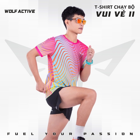 Áo Chạy Bộ Nam Wolf Active Vui Vẻ 2 23, Chất Vải Cao Cấp Nhẹ, Nhanh Khô, Co Giãn 4 Chiều