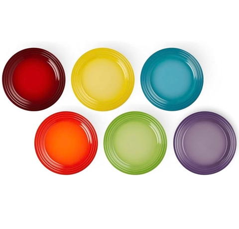Bộ 6 đĩa ăn Le Creuset rainbow | 22cm