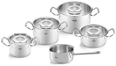 Bộ nồi Fissler Original Profi 4 nồi 1 quánh, vung kính Made in Germany | 084-129-05-008/0
