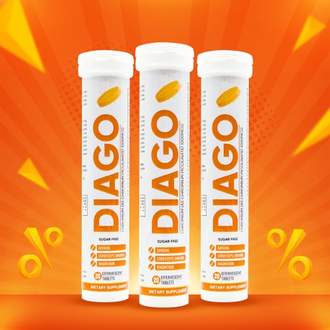 Combo 3 lọ sủi tiểu đường Diago
