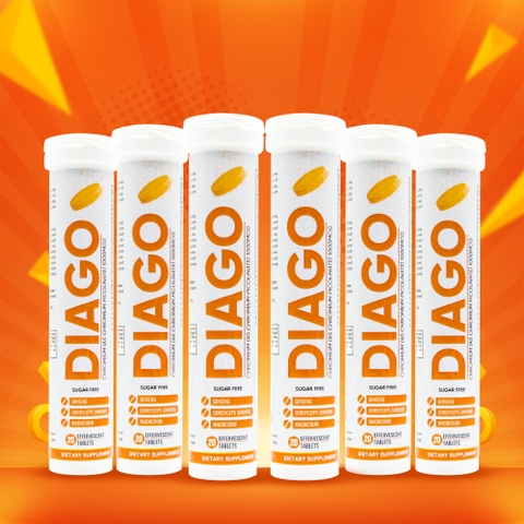 Combo 6 lọ sủi tiểu đường Diago