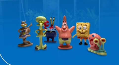 Mô hình 6 nhân vật bọt biển