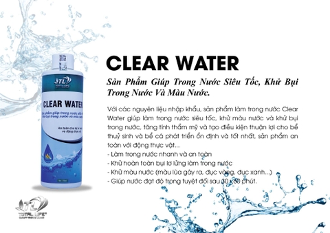 CLEAR WATER TL - KHỬ BỤI, LÀM TROG NƯỚC 100ML