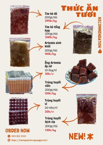 Thức ăn tim bò xanh 200gr