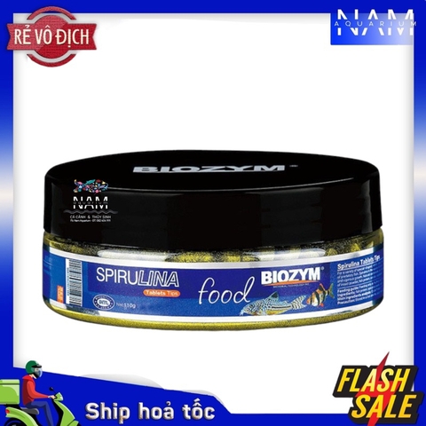 Thức ăn tảo xoắn Spirulina Biozym viên dán 110g ~ hơn 200viên