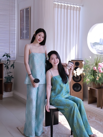 |SET-001| Thanh Hạ Set 2 Dây Mảnh Kèm Quần Ống Rộng