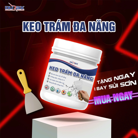 Keo Vá Tường DURA – Giải Pháp Trám Vá Khe Nứt, Lỗ Hổng, Chân Chim Hiệu Quả Trước Khi Sơn