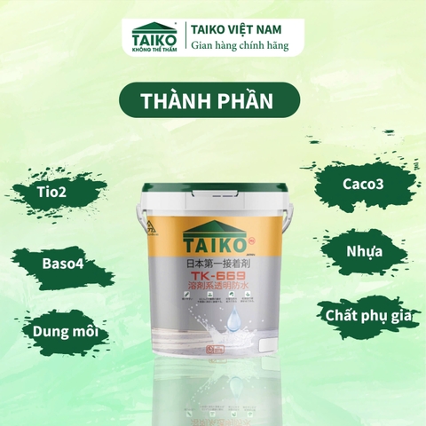 Sơn Chống Thấm Trong Suốt Gốc Dung Môi TAIKO 669 – Bảo Vệ Mái Ngói, Tường Gạch, Đá Trang Trí, Gỗ