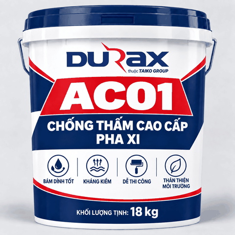 DURAX AC01: Chống Thấm Cao Cấp Pha Xi Cho Tường, Sàn Mái