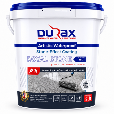 DURAX ROYAL STONE V9 – Epoxy Giả Đá Cát Màu Chống Thấm Nghệ Thuật