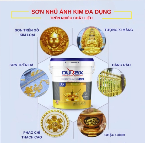 Sơn Nhũ Ánh Kim DURA METALLIC – Vàng • Bạc • Đồng | Tăng Đẳng Cấp Không Gian