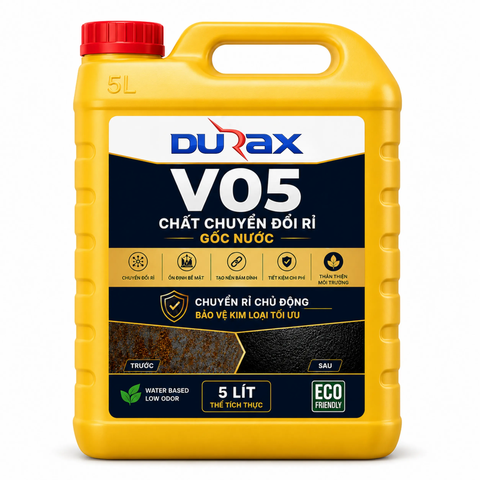 DURAX V05 – Chất Chuyển Đổi Rỉ Gốc Nước Cho Kim Loại