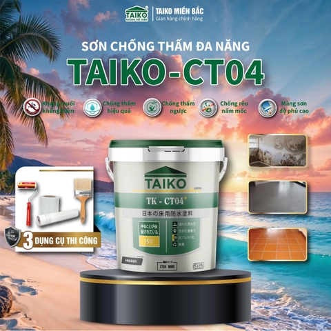Sơn Chống Thấm Taiko CT4 – Thi Công Trực Tiếp Trên Bề Mặt Ẩm, Kháng Muối, Kháng Kiềm