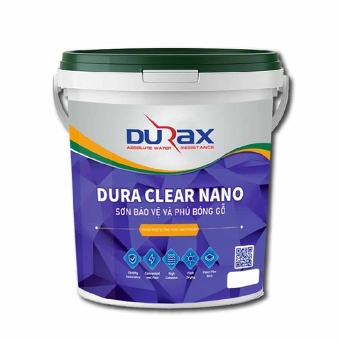 Sơn Bóng Gỗ DURA CLEAR NANO Không Mùi, Kháng Nước, Bảo Vệ Gỗ, Thân Thiện Môi Trường