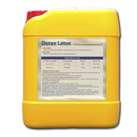 DURAX LATEX – Phụ Gia Tăng Cường Chống Thấm, Kết Nối Xi Măng & Vữa