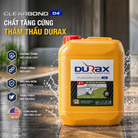Chất Bê Tông Hóa Thẩm Thấu DURA D4 – Giải Pháp Gia Cường & Chống Thấm Kháng Muối, Kháng Kiềm Bền Vững Cho Công Trình