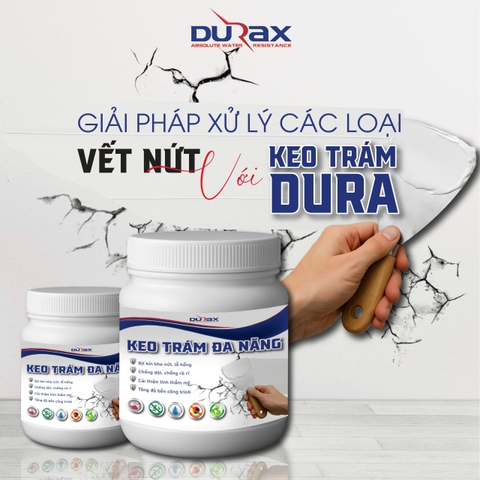Keo Vá Tường DURA Trám Trét Vết Nứt, Lỗ Hổng Hiệu Quả, Bền Chắc
