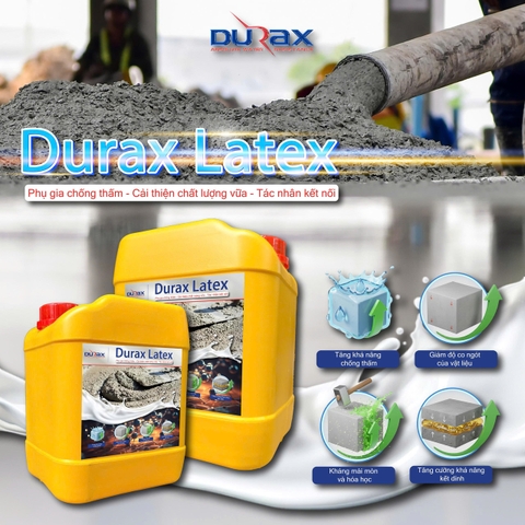 DURAX LATEX S – Phụ Gia Tăng Cường Chống Thấm, Kết Nối Xi Măng & Vữa