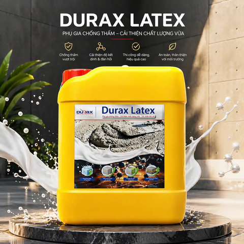 DURAX LATEX S – Phụ Gia Tăng Cường Chống Thấm, Kết Nối Xi Măng & Vữa