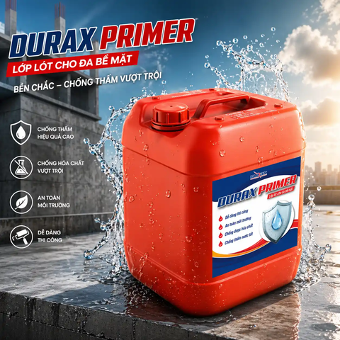 DURAX PRIMER – Lớp Lót Chống Thấm 1 Thành Phần Tăng Bám Dính Cho Mọi Bề Mặt Bền Lâu 10 Năm