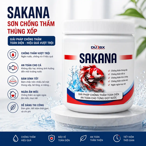 Sơn Chống Thấm Hồ Cá DURAX SAKANA – An Toàn Cho Cá, Chống Thấm Tuyệt Đối 5–7 Năm