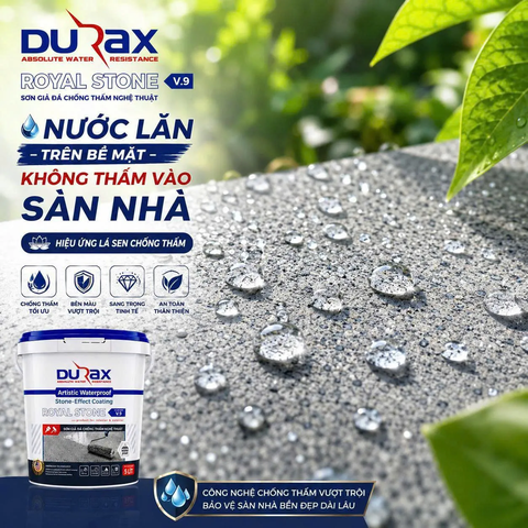 DURAX ROYAL STONE V9 – Epoxy Giả Đá Cát Màu Chống Thấm Nghệ Thuật