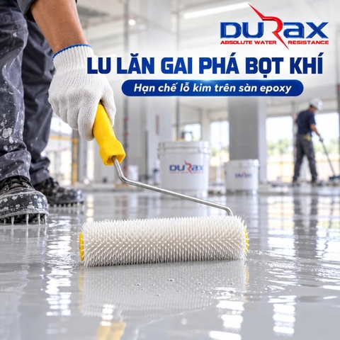 Con Lăn Gai Phá Bọt Khí Epoxy – Lu Lăn Gai Thi Công Sàn