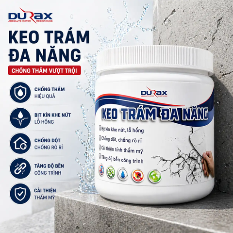 Keo Vá Tường DURAX – Giải Pháp Trám Vá Khe Nứt, Lỗ Hổng, Chân Chim Hiệu Quả Trước Khi Sơn