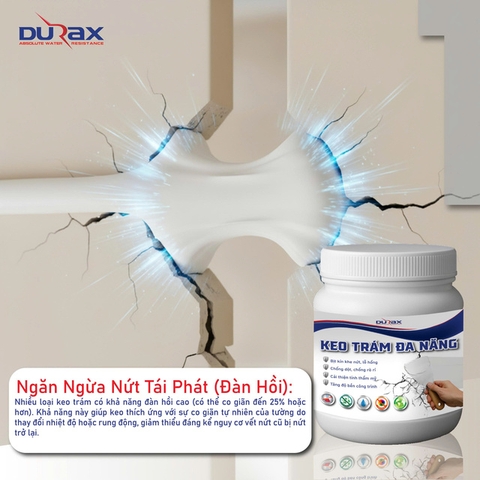 Keo Vá Tường DURA – Giải Pháp Trám Vá Khe Nứt, Lỗ Hổng, Chân Chim Hiệu Quả Trước Khi Sơn