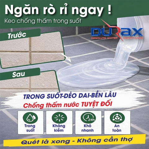 Sơn Chống Thấm Trong Suốt DURAX D5 Đa Năng