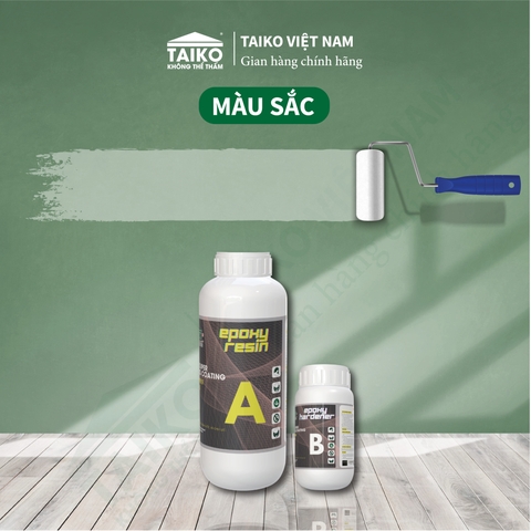 Sơn Chống Thấm TAIKO Epoxy 2 Thành Phần A/B – Chống Thấm Tuyệt Đối Cho Sàn, Bể Nước, Nhà Vệ Sinh