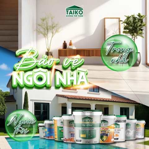 Sơn Chống Thấm Tường Đứng TAIKO KB3 – Gốc Nước, Không Pha Xi Măng, Bền 10 Năm