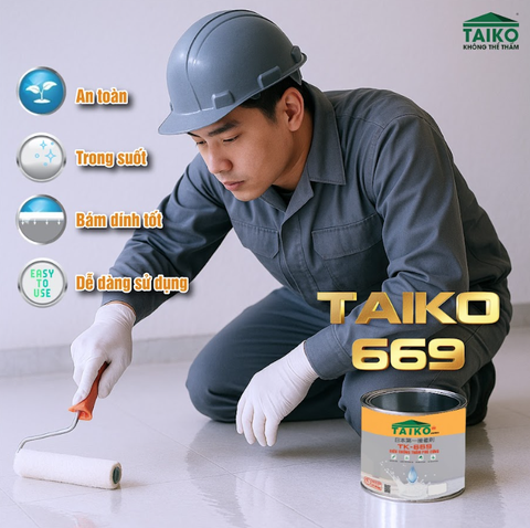 Sơn Chống Thấm Trong Suốt TAIKO 669 – Bảo Vệ Mái Ngói, Tường Gạch, Đá Trang Trí, Gỗ