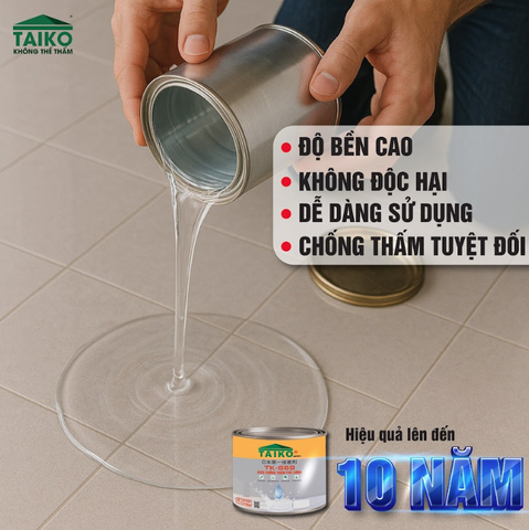 Sơn Chống Thấm Trong Suốt TAIKO 669 – Bảo Vệ Mái Ngói, Tường Gạch, Đá Trang Trí, Gỗ