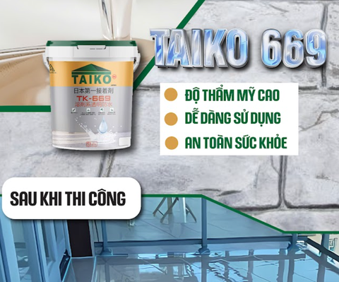 Sơn Chống Thấm Trong Suốt TAIKO 669 – Bảo Vệ Mái Ngói, Tường Gạch, Đá Trang Trí, Gỗ